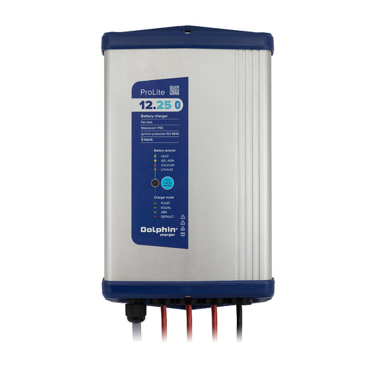 Dolphin Charger PROLITE Series Dolphin Battery Charger 12V 25A 110220VAC 3 Outputs 99225