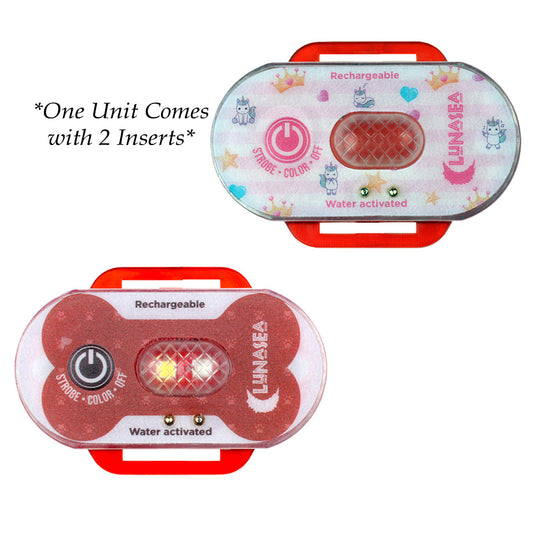 Lunasea ChildPet Safety Water Activated Strobe Light Red Case Blue Attention Light LLB63RBE001