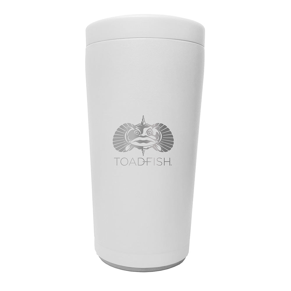 Toadfish NonTipping Can Cooler 20 Universal Design White 5005