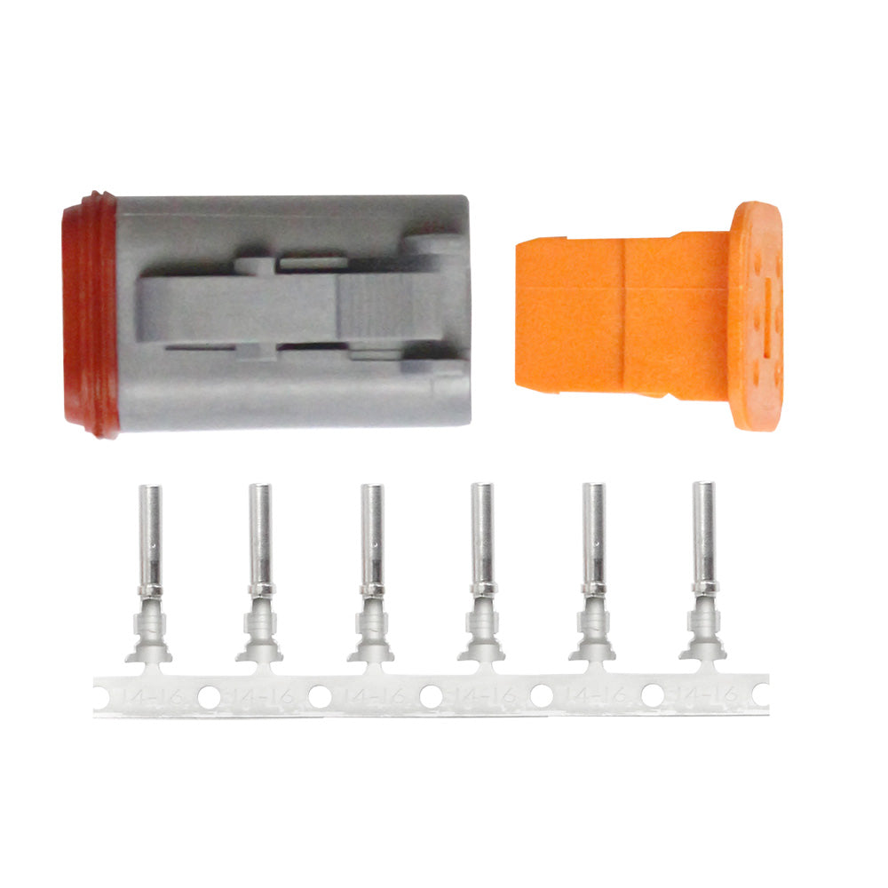 Pacer DT Deutsch Plug Repair Kit 1418 AWG 6 Position TDT06F6RS