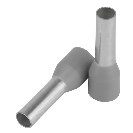 Pacer Grey 12 AWG Wire Ferrule 10mm Length 25 Pack TFRL1210MM25
