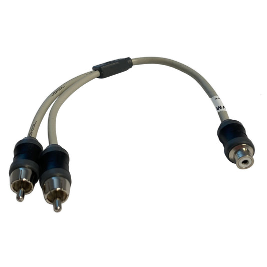 Marine Audio Adapter RCA Twisted Pair Y Adapter 1 Female to 2 Male VMCRCA1F2M