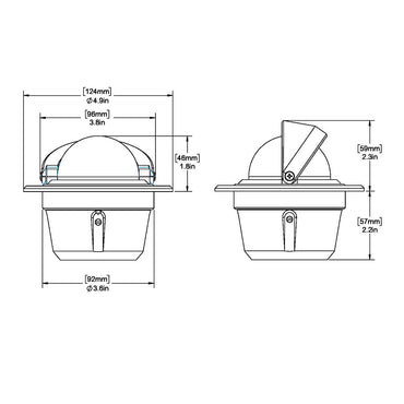 Ritchie F50 Explorer Compass Flush Mount Black F50