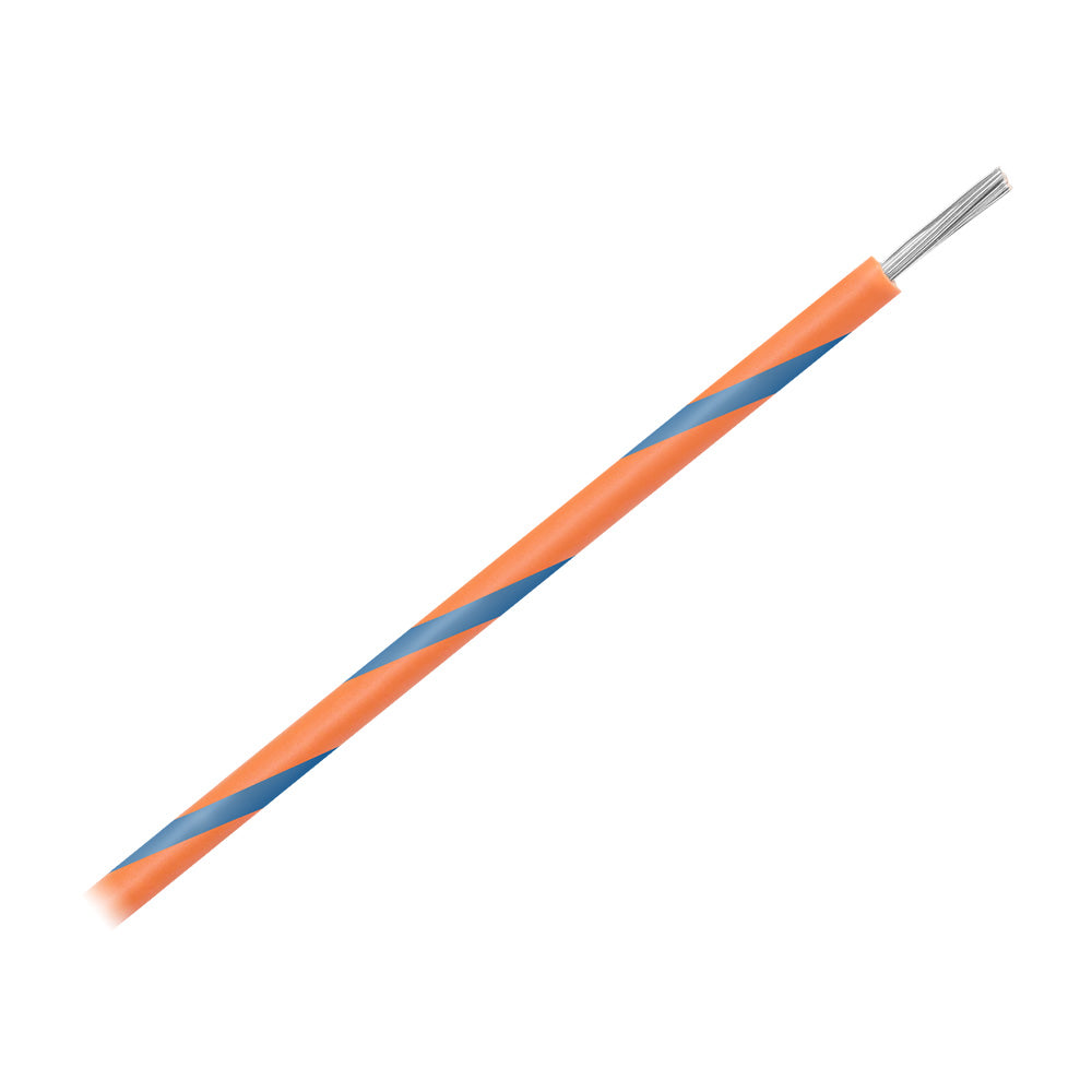 Pacer 16 AWG Gauge Striped Marine Wire 500 Spool Orange wBlue Stripe WUL16OR6500