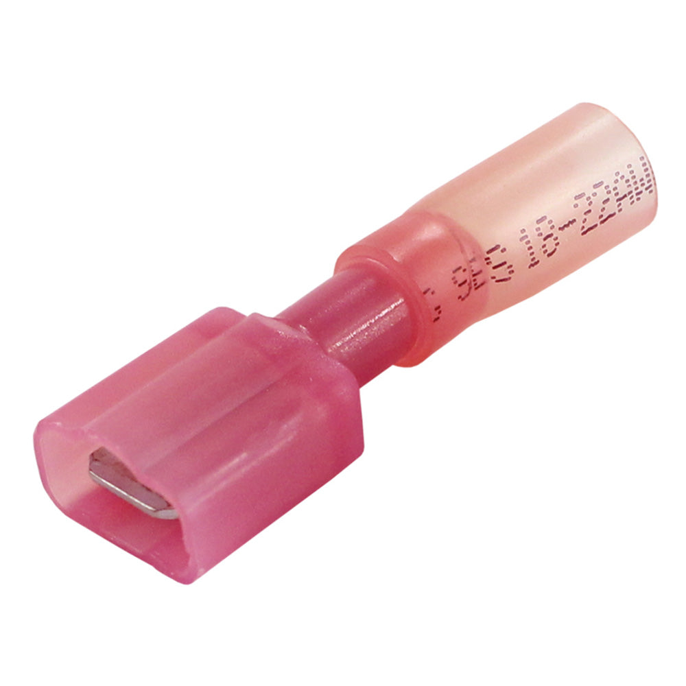 Pacer 2218 AWG FullyInsulated Male Disconnect Terminal Red 25 Pack TDE18250FIM25