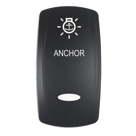 Pacer Actuator ANCHOR fV Series Contura Switches Black Laser Etched TopBottom Light EV2LEANC