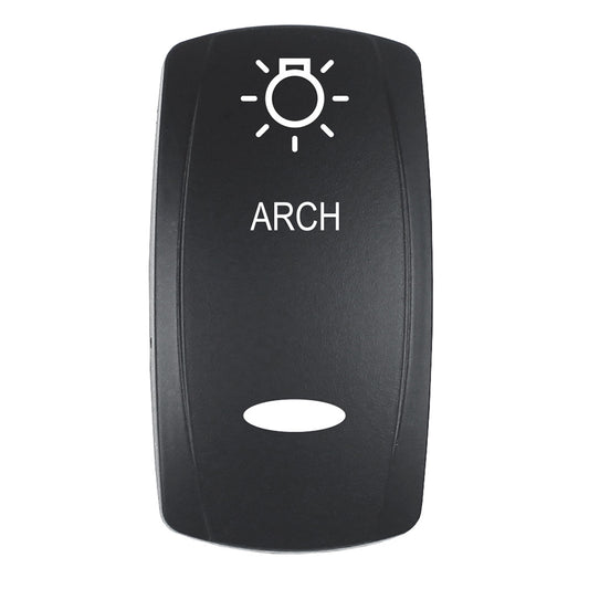 Pacer Actuator ARCH fV Series Contura Switches Black Laser Etched TopBottom Light EV2LEARCH