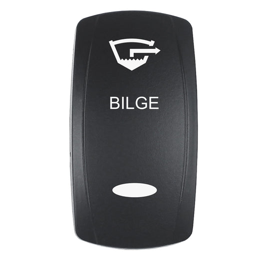 Pacer Actuator BILGE fV Series Contura Switches Black Laser Etched TopBottom Light EV2LEBLG