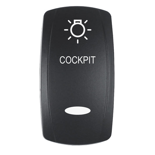 Pacer Actuator COCKPIT fV Series Contura Switches Black Laser Etched TopBottom Light EV2LECKPT
