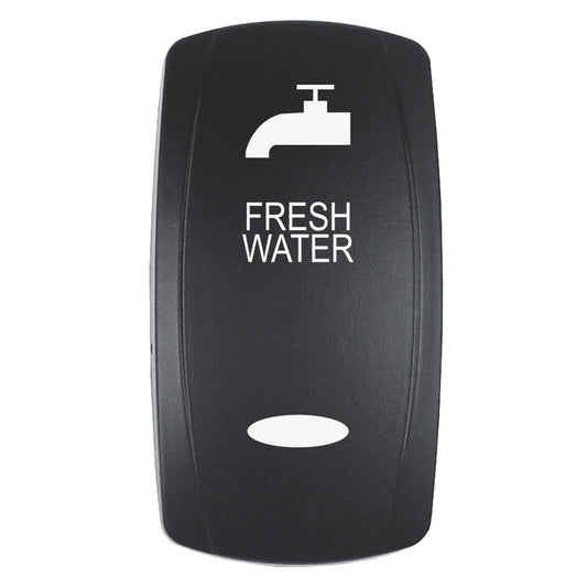 Pacer Actuator FRESH WATER fV Series Contura Switches Black Laser Etched TopBottom Light EV2LEFRSH
