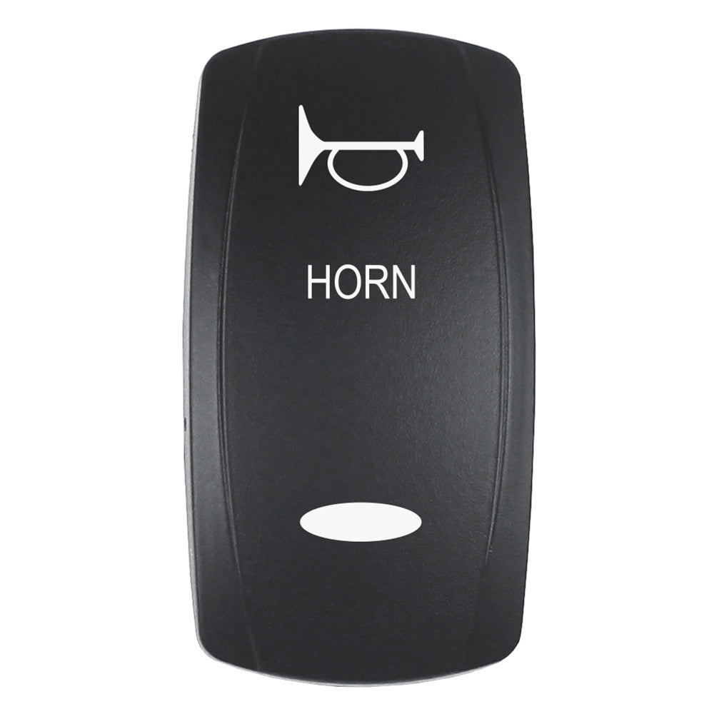 Pacer Actuator HORN fV Series Contura Switches Black Laser Etched TopBottom Light EV2LEHRN