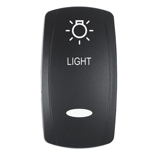 Pacer Actuator LIGHT fV Series Contura Switches Black Laser Etched TopBottom Light EV2LELT