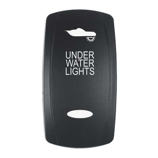 Pacer Actuator UNDER WATER LIGHTS fV Series Contura Switches Black Laser Etched TopBottom Light EV2LEUW