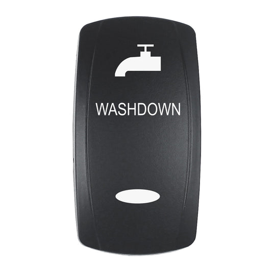 Pacer Actuator WASHDOWN fV Series Contura Switches Black Laser Etched TopBottom Light EV2LEWSHDWN