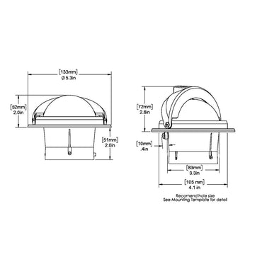 Ritchie F82W Voyager Compass Flush Mount White F82W