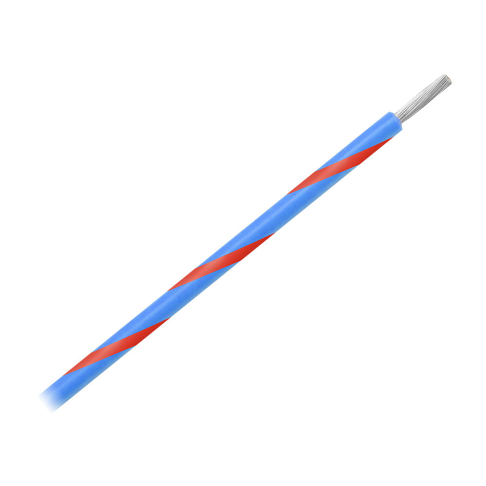 Pacer 14 AWG Gauge Striped Marine Wire 500 Spool Blue wRed Stripe WUL14BL2500