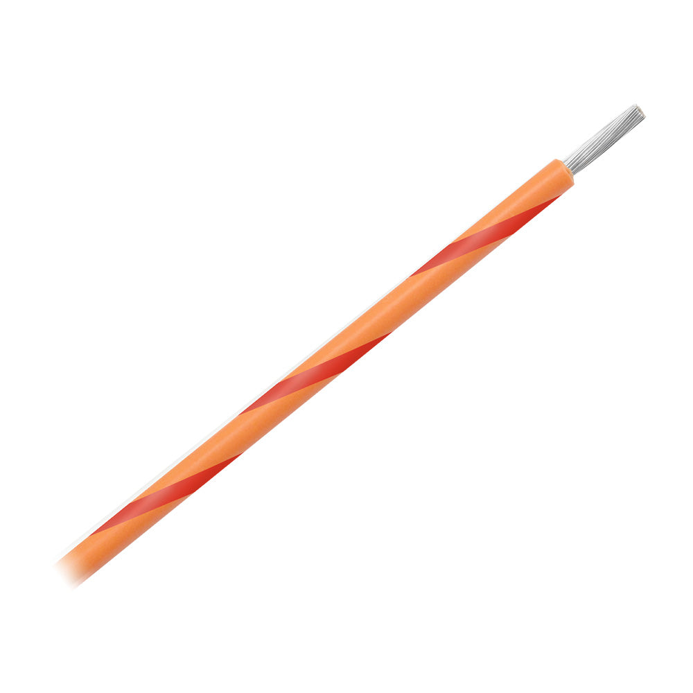 Pacer 14 AWG Gauge Striped Marine Wire 500 Spool Orange wRed Stripe WUL14OR2500