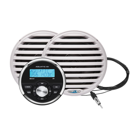 Aquatic AV GP1 Gauge Stereo Economy 65 Speakers White Pair GP100W