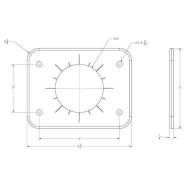 TACO Grand Slam 300 Universal Backing Plate fGS300 GS390 Pair BP0300BSY1
