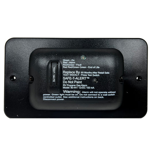 SafeTAlert 80 Series Black Propane Gas Alarm 12V 80441BLTR