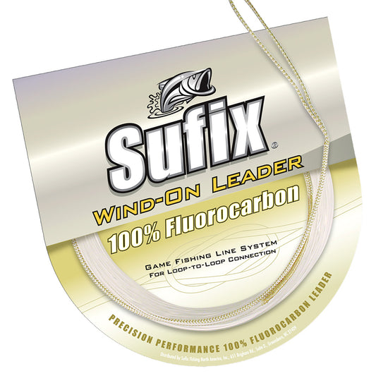 Sufix WindOn 100 Clear Fluorocarbon Leader 50lb 11 yds 700050F