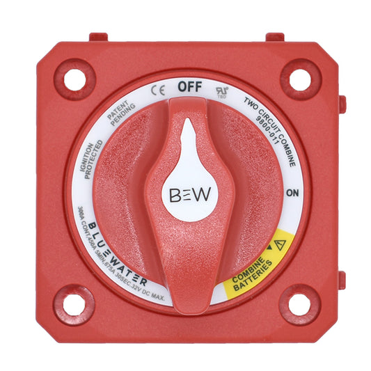 Bluewater OffOn Combine Battery Switch wo Base Panel Mount Red 980001110