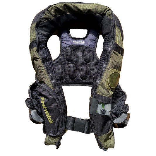 First Watch AutoManual Convertible 38G Inflatable PFD Green FW40PROAMGN