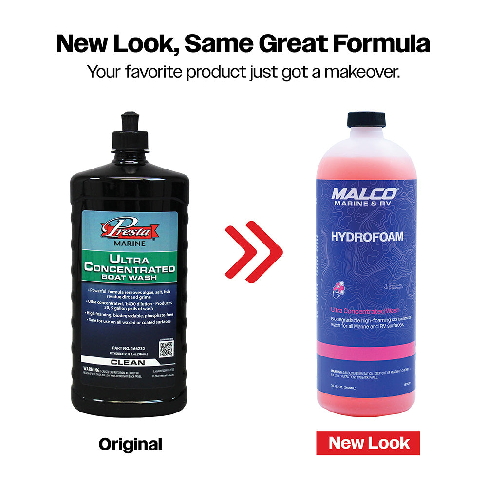 Malco HydroFoam Ultra Concentrated Boat Wash 32oz 162032
