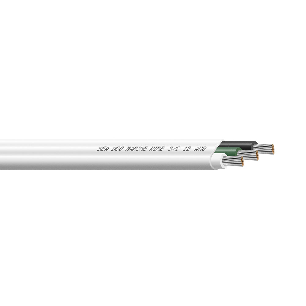 SeaDog 123 AWG Flat Triplex Wire WhiteGreenBlack 750 8012308