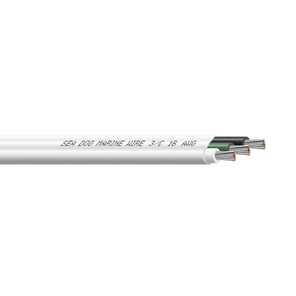 SeaDog 163 AWG Flat Triplex Wire WhiteGreenBlack 1000 8016309