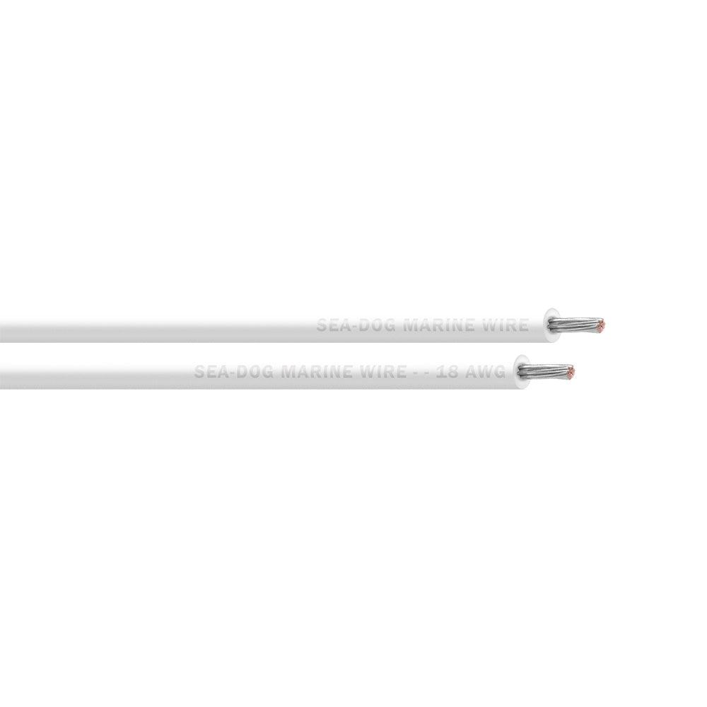 SeaDog 18 AWG White Primary Wire 100 8018052