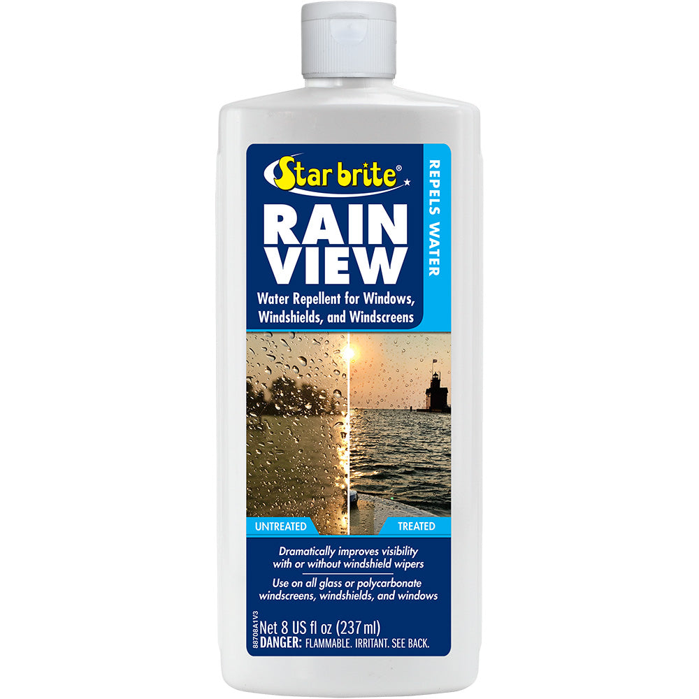 Star brite Rain View Rain Repellent fWindshields Windows 8 oz 88708