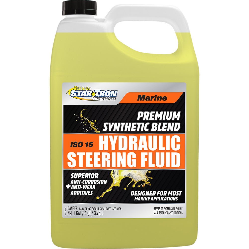 Star brite Hydraulic Steering Fluid ISO 15 Marine Synthetic Blend 1 Gallon 18500