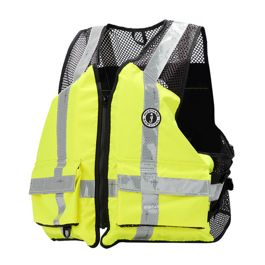 Mustang Industrial Mesh Vest HiVis Fluorescent Yellow Green LargeXL MV1254T3239LXL279