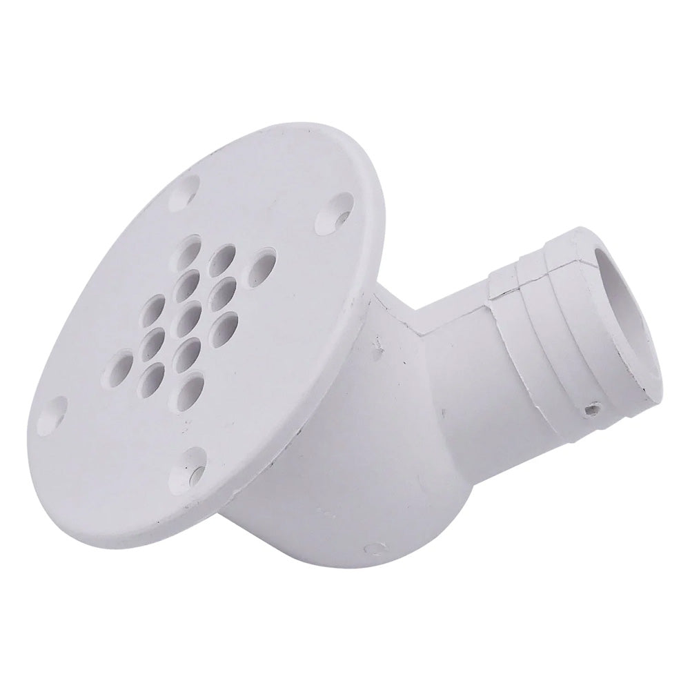 TM Marine 90Degree Cockpit Scupper Drain White CSD92DP