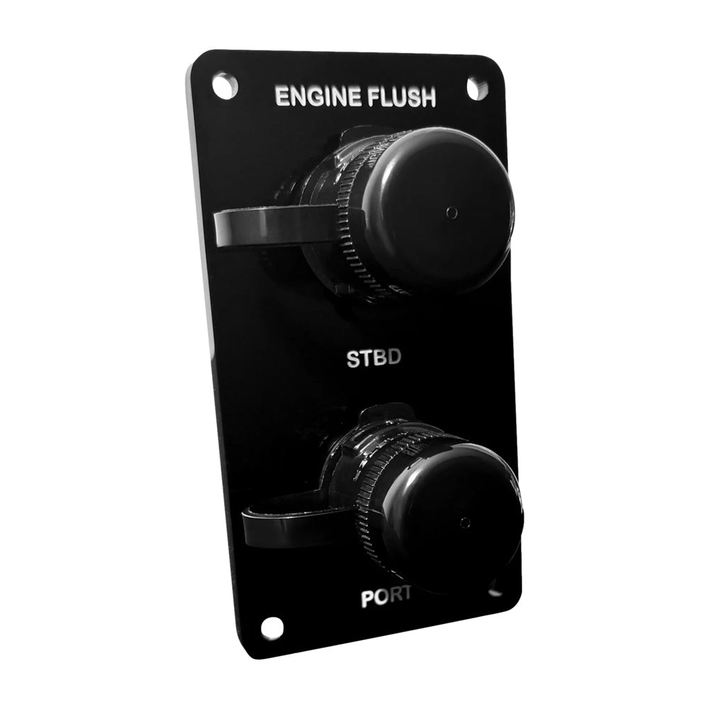 Flushmaster Vertical Dual Outlet Flush Port Reroute Black Acrylic 38 Barb SMQCR2BV38