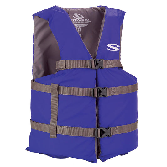Stearns Adult Life Vest USCG Approved Type III PFD Blue Oversize Fit 2158931