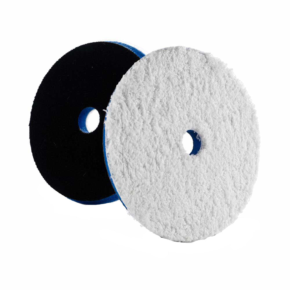 Lake Country HDO Heavy Cutting Microfiber Pad 65 Blue Foam wWhite Microfiber HDO650FLC