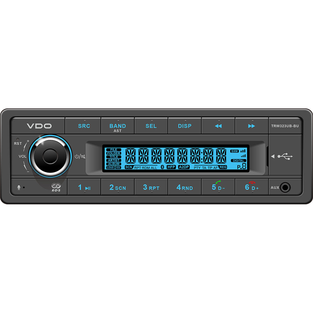 VDO 24V Radio wFM RDS TunerMP3WMAUSBBluetooth Blue Illumination TRW323UBBU