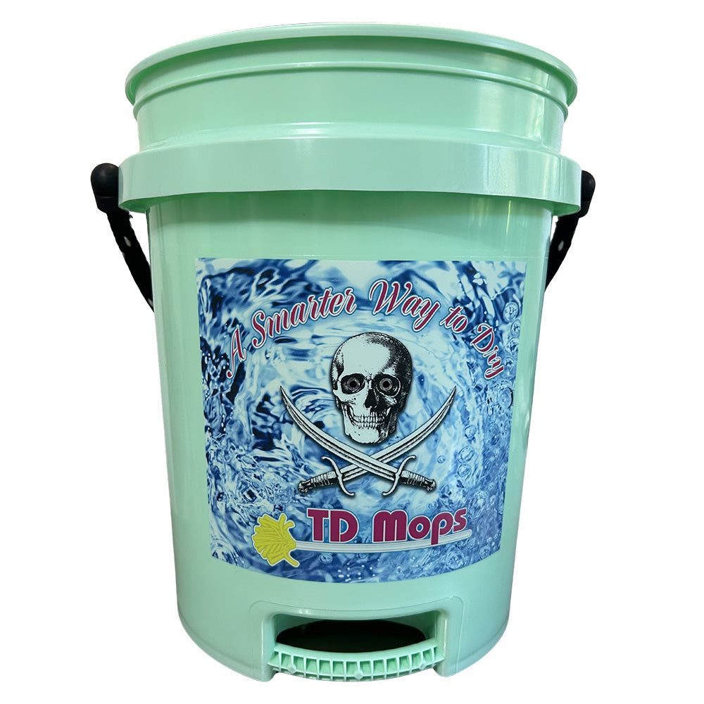 TD Mop TD Grip Bucket Teal Green 5 Gallon GREENGRIP