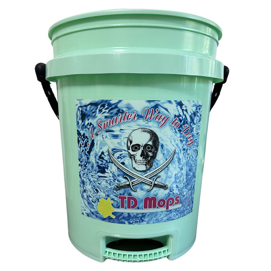 TD Mop TD Grip Bucket Teal Green 5 Gallon GREENGRIP