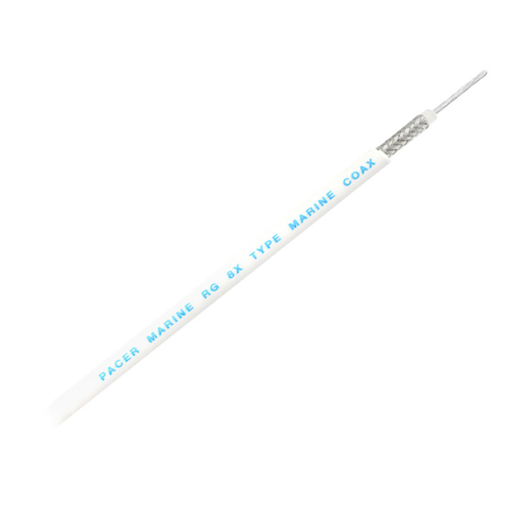 Pacer RG8XW Coax Cable White 200 MRG8XW200