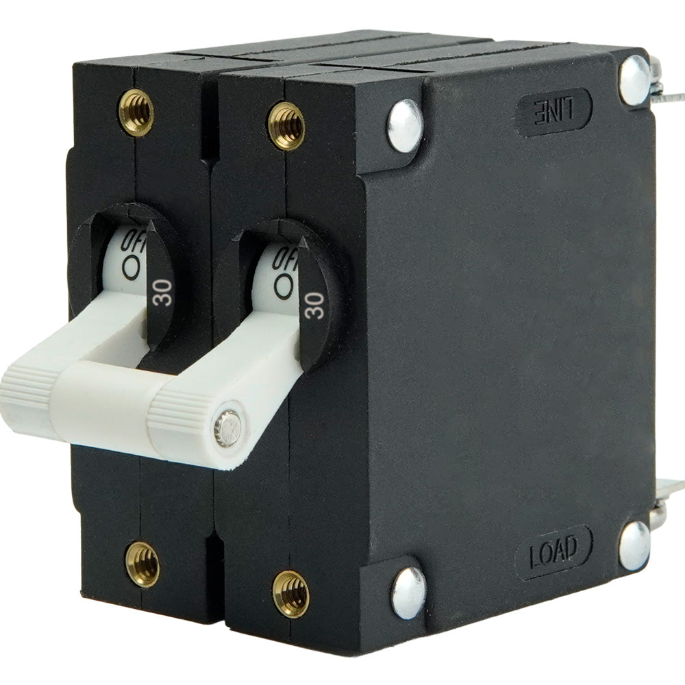 Egis A Series White Toggle Panel Mount Circuit Breaker Dual Pole 30A 320230