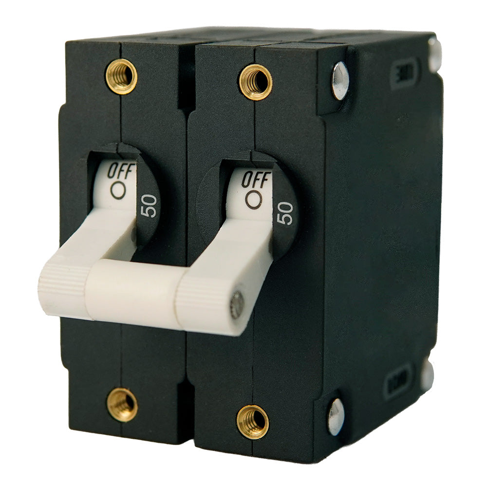 Egis A Series White Toggle Panel Mount Circuit Breaker Dual Pole 50A 320250