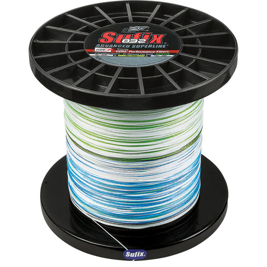 Sufix 832 Advanced Superline Bulk Metered 3500yds 80lb White Neon Lime Blue 660480GHLCC