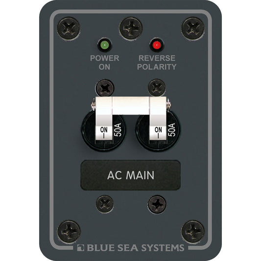 Blue Sea 8079 AC Main Only Circuit Breaker Panel White Switches 8079