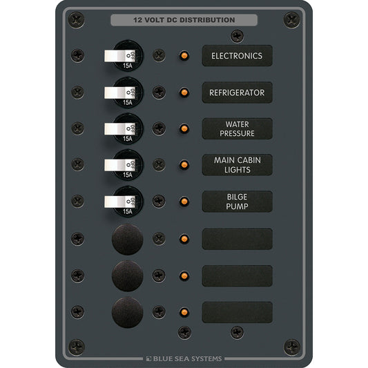 Blue Sea 8023 DC 8 Position Circuit Breaker White Switches 8023