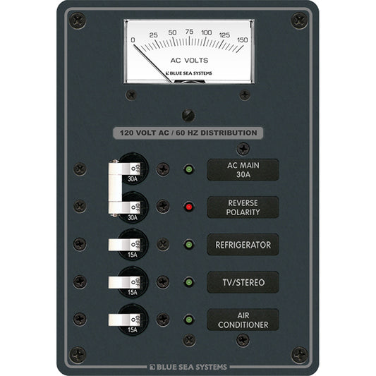 Blue Sea 8043 AC Main 3 Positions Toggle Circuit Breaker Panel White Switches 8043