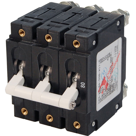 Blue Sea 7289 CSeries Triple Pole Circuit Breaker 80A 7289