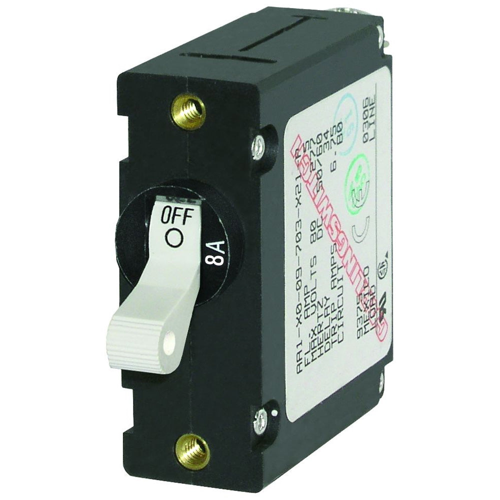 Blue Sea 7299 AC DC Single Pole Magnetic World Circuit Breaker 8 Amp 7299